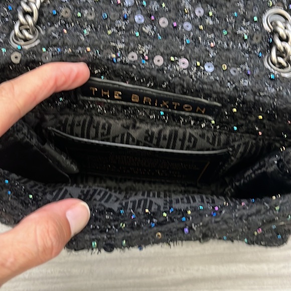 HP 🖤NWOT🖤Kurt Geiger London The Brixton Tweeds Bag Black - Picture 13 of 17